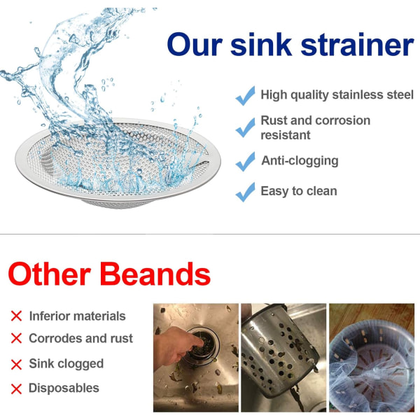 2 Pcs Heart Shaped Kitchen Sink Strainer,Stainless Steel Sink DXGHC