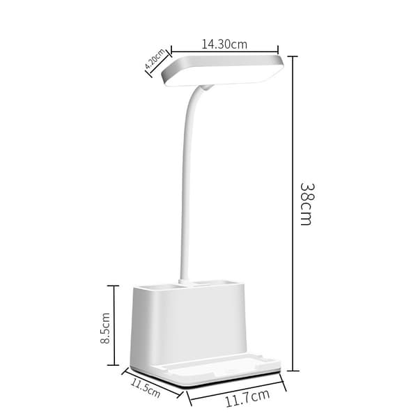 LED skrivebordslampe, 3 lysmoduser og 3 justerbare lysstyrker, USB-ladbare
