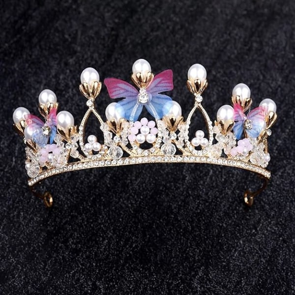 Krystal Tiara Krone Rhinestone Børnekron Prinsesse Piger Hårbånd