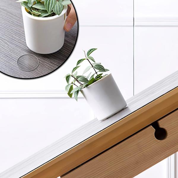 10 stk Dobbeltsidige Limklistremer, Transparent Runde, Vanntette