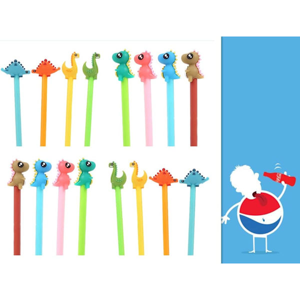 Søde Dinosaur Sort Blækpenne, Kawaii Tegneserie Sjove Skrive Gelpenne