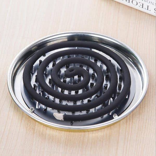 Myggspiralholder, 4-pakks Tinnspolebrenner (Sølv)