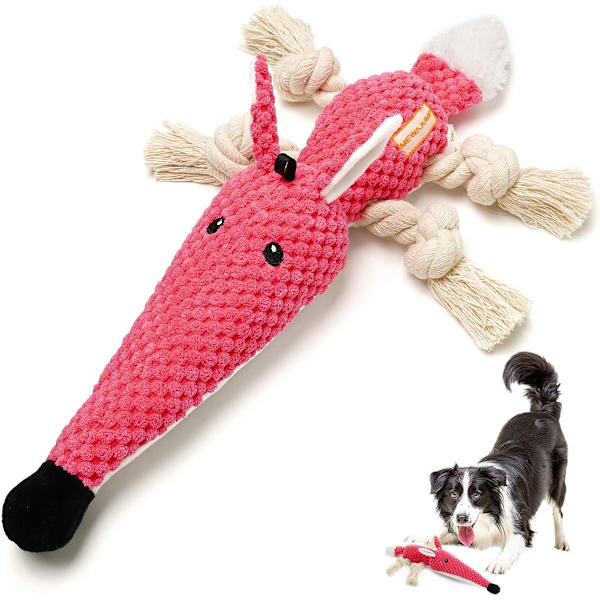 Plush Hundeleksak, Interaktiv Pipande Valpleksak med Rasselpapper
