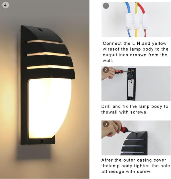 Sisä- ja ulkoseinävalaisin, 12W Musta LED-seinävalaisin, Säädettävä B