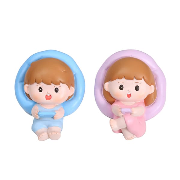 2 liggende babypynt Baby kakebaking pynt Full mo