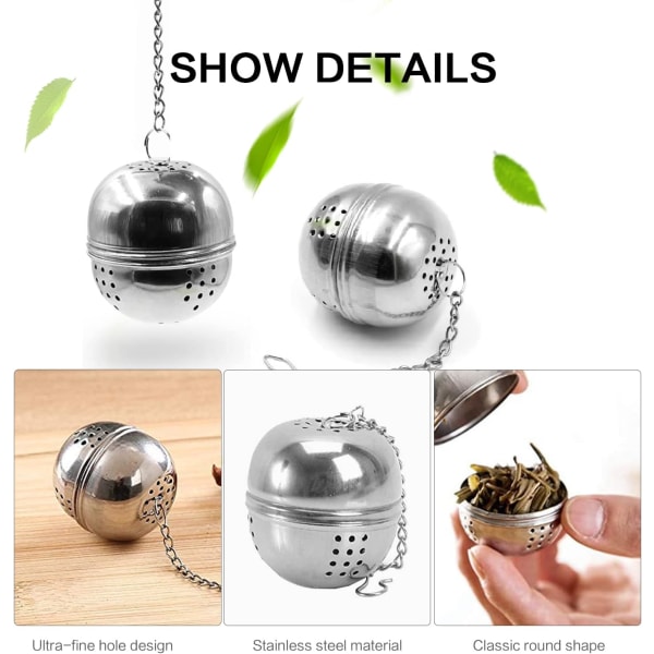 1 Stycke Teinfuser Te-filter, 304 Rostfritt Stål Teinfuser