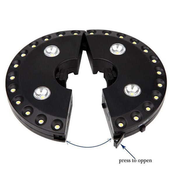 1 Stykke Patio Parasoll Lys 3 Lysstyrke Moduser Ledningsfri 28 LED