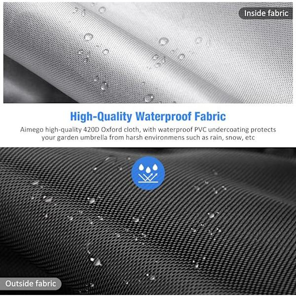Umbrellan suojus, 265 cm puutarhavarjon suojus/suojava Oxford DXGHC