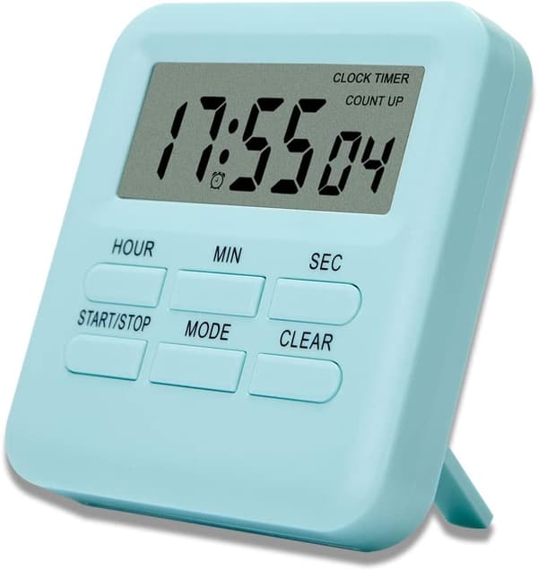 Digital Timer med Klocka/Väckarklocka Funktion 3 i 1, Magnetisk Ki