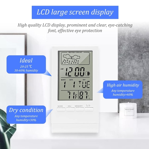 Inomhus Hygrometer Termometer, Hög Precision Digital Termometer