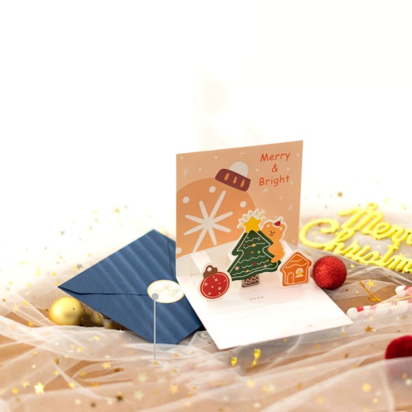 6 st 3d god jul gratulationskort vykort inbjudningar med