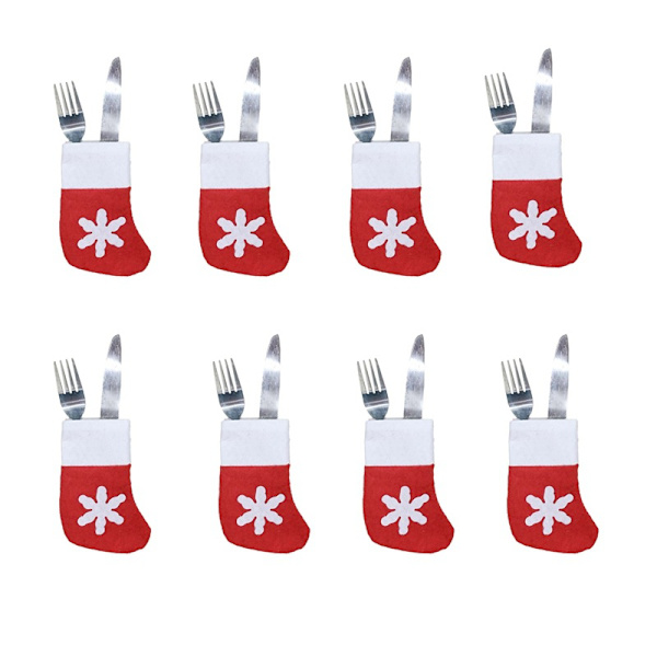 12 julpynt Julstrumpa Snöflinga Julstrumpa