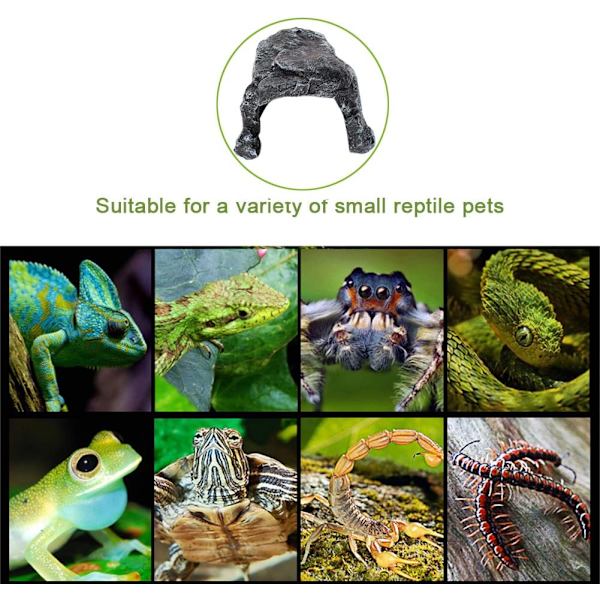 Reptil terrarium med harpiks klatreplattform for gjemsel