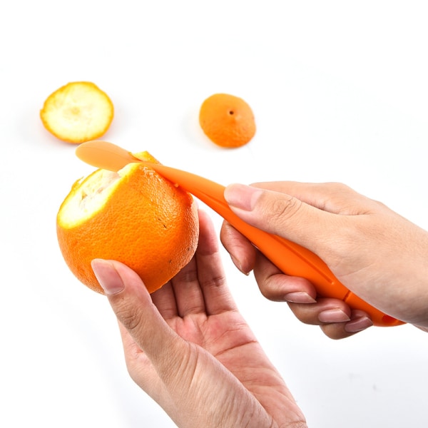 4 stk. Oransje Plast Appelsinskallfjerner Sitrusfjerner Enkel Åpne