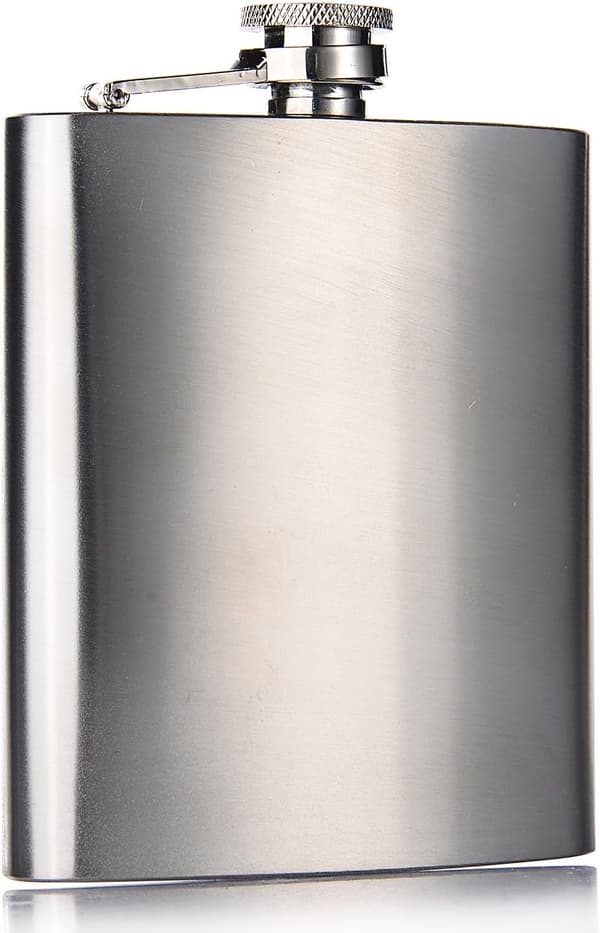 7 OZ 196 ML Rustfri Stål Hip Flask - Farve: Penge