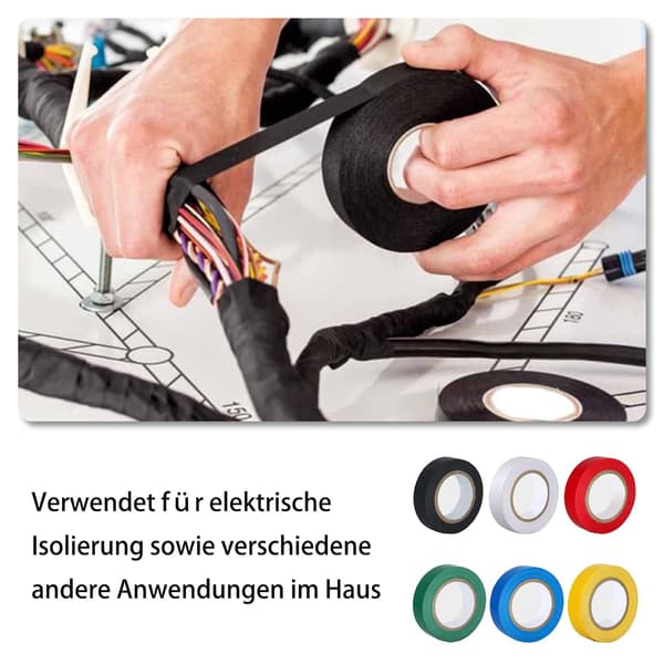 6-pack Blandade Färger Elektrisk Isoleringstape, 16mm×15m, 90 Meter