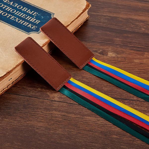 3-pack bandmärken i band, konstläder, med