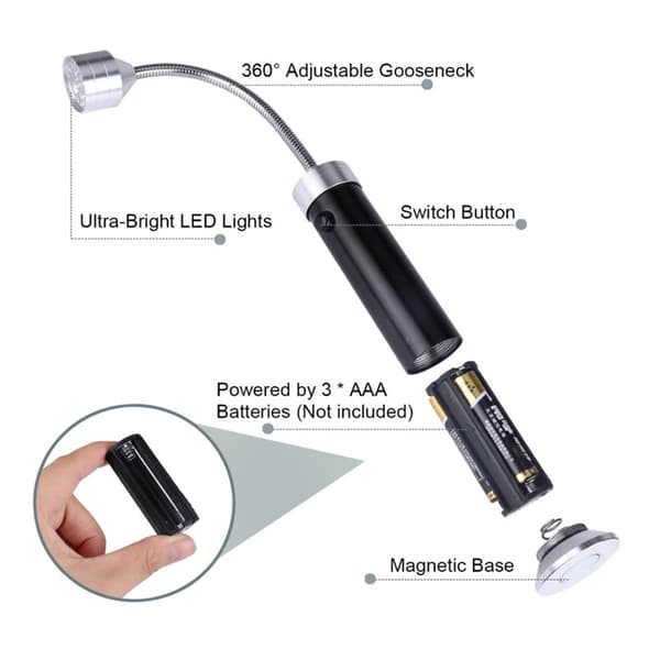 BBQ Grill Lyssett med 2 LED BBQ Grill Lys med Magnetisk Base