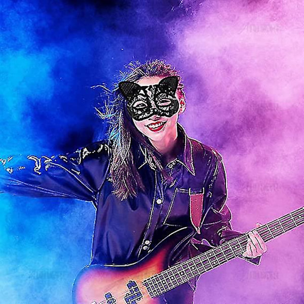 Dww-cat Maskeradmask Lyxig Sexig Kattmask Med Pärlor Dekoration DXGHC