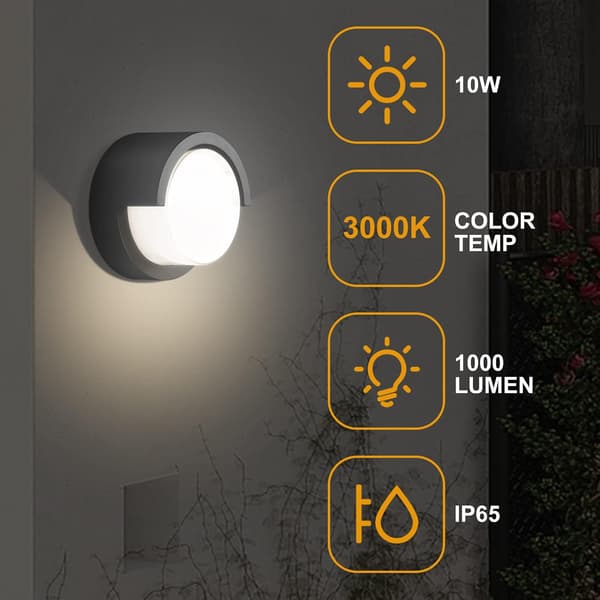 LED Moderne Indendørs Vægsconces, Keyearth Mat Sort Vægslampe F