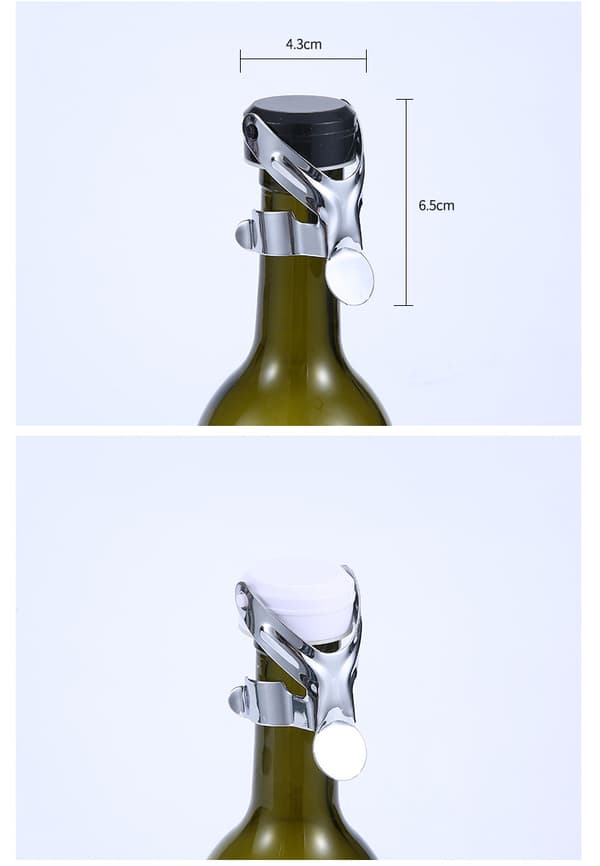 （Svart）Champagneproppar - Patenterad Tätning (Ingen Tryckpump Behövs