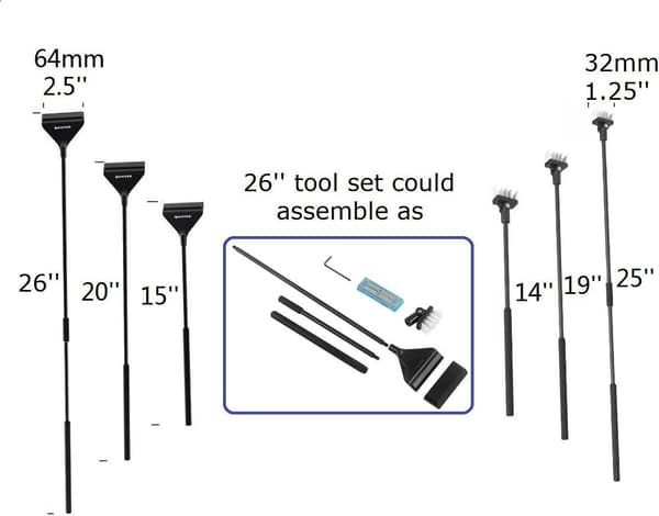 Akvariumsrenser med skrape av aluminium-magnesiumlegering med DXGHC