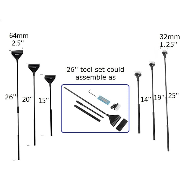 Akvariumsskraber i aluminium-magnesiumlegering med DXGHC