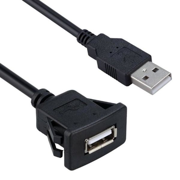 2-pack Kvadratisk USB 3.0-panel med en port, Flush Mount Extension DXGHC