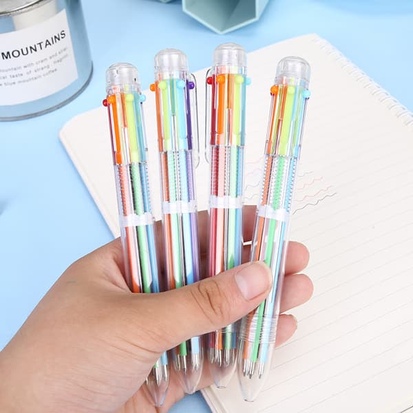 Multifärgade Pennor 40-pack Utdragbara Kulspetspennor - 6 Färger