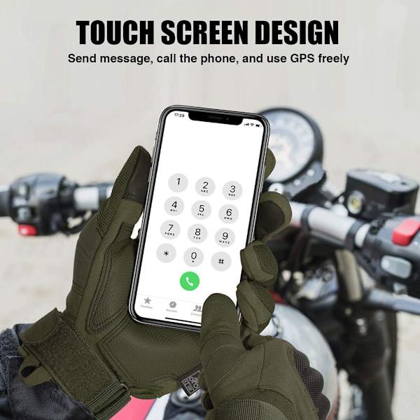 Moottoripyöräilykäsineet Hard Touchscreen -ajokäsineet Kevyet DXGHC