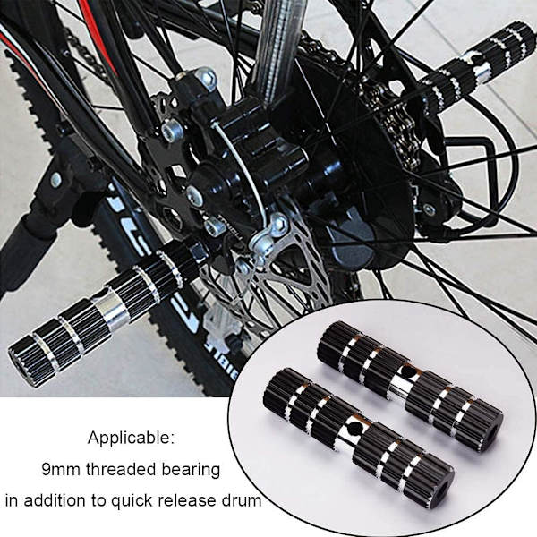 Alu-legerings Anti-Slip Cykel-Pedaler, BMX-Pedaler, Cylindrisk Fodpedal