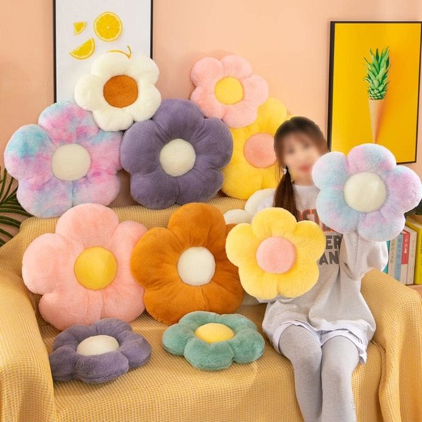 Plush kudde i blomform, blomkudde, golvkudde