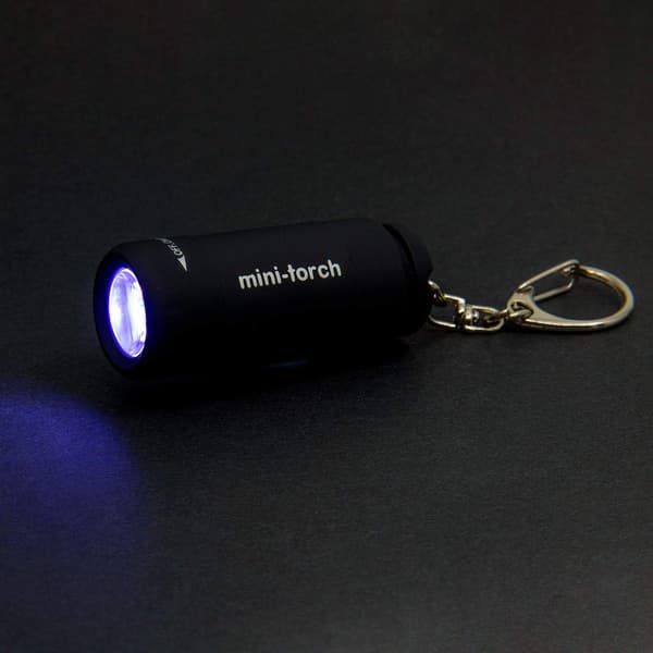 Mini USB Genopladelig Lommelygte Nøglering LED Lys