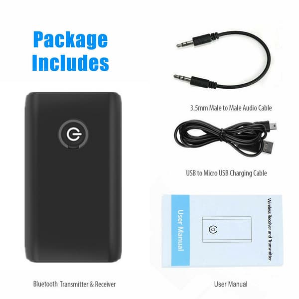 B10S Bluetooth-adapter 5.0 Bluetooth-sender og -mottaker 2 i 1