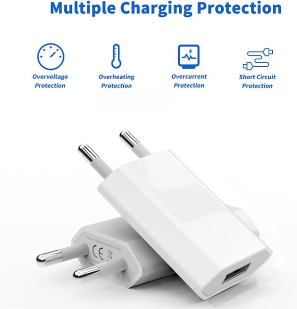 2-pakks USB hurtiglader, USB-pluggadapter, universell reise-US