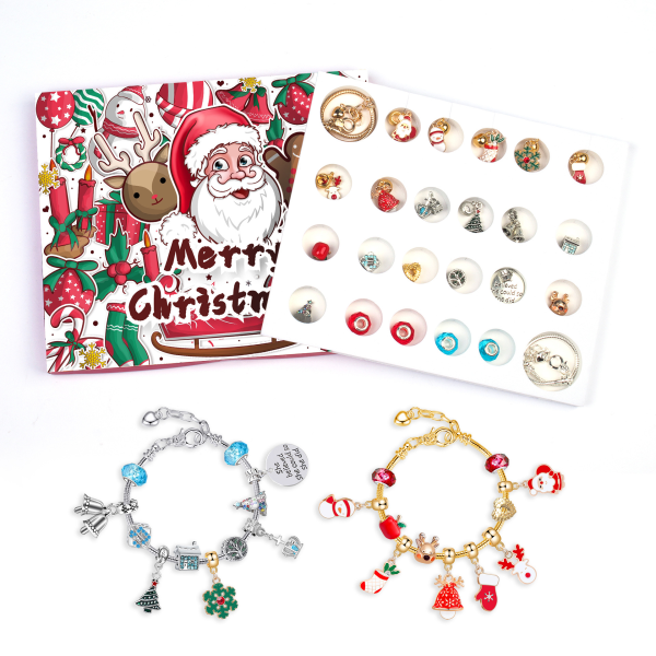 Jul adventskalender Countdown DIY Charm Armband Making Kit