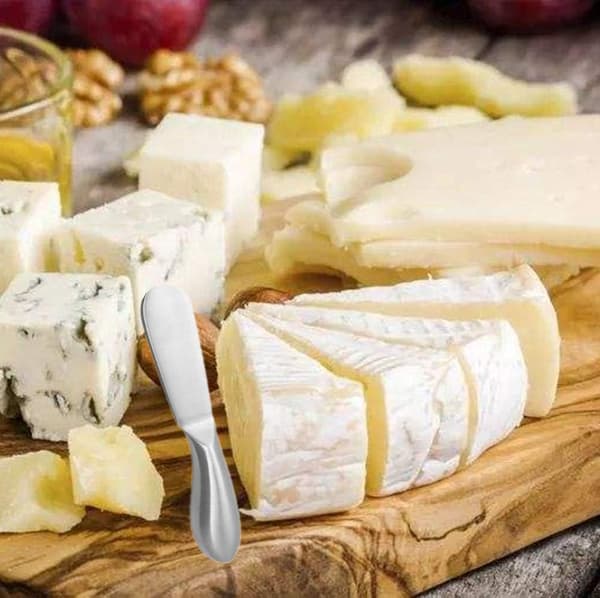 Sett med 4 Multifunksjonelle Rustfrie Stål Ost- og Smørkniver DXGHC
