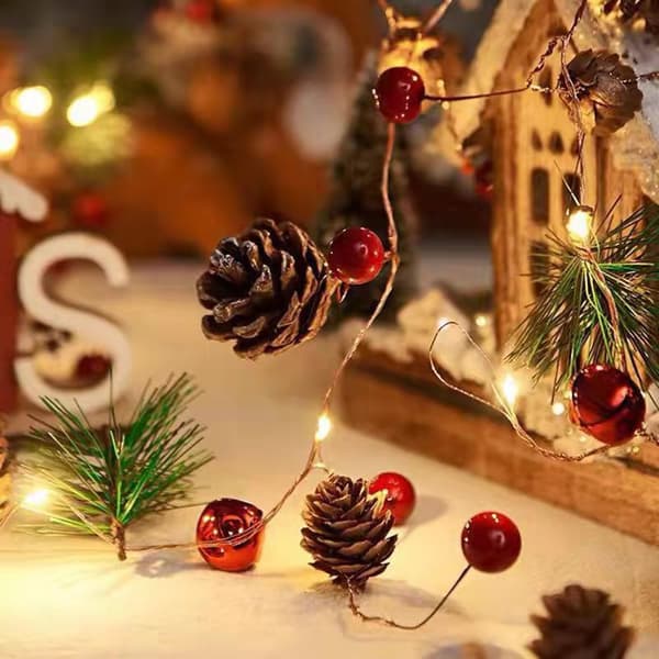 LED Juleklokke stiftlys tandem lanterne festlig pynt Chri