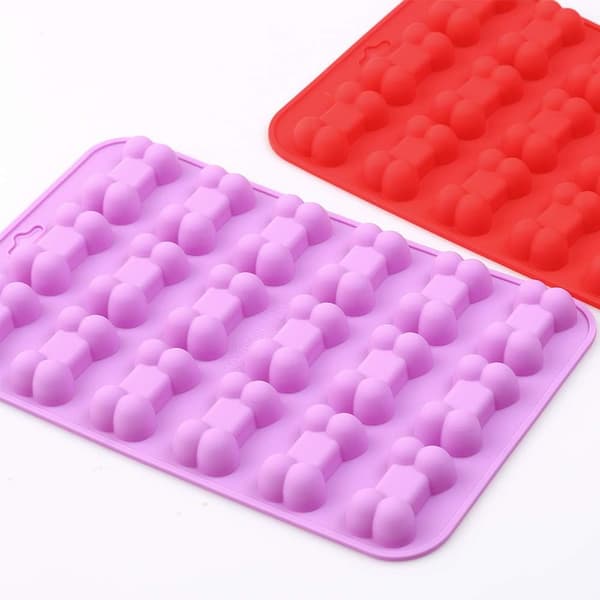 Benformade Silikonformar, 4-pack med 18 hålrum, Livsmedelsklassad Silikon