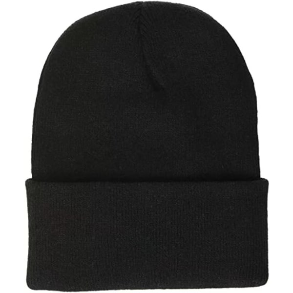 Unisex Svart Strikket Varm Bokstav Beanie DXGHC