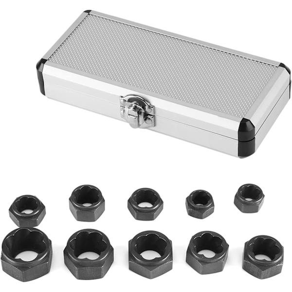 10 stk Drivsokker 9-19mm Skadet Mutter Stud Låsbolt Ekstraktor Th