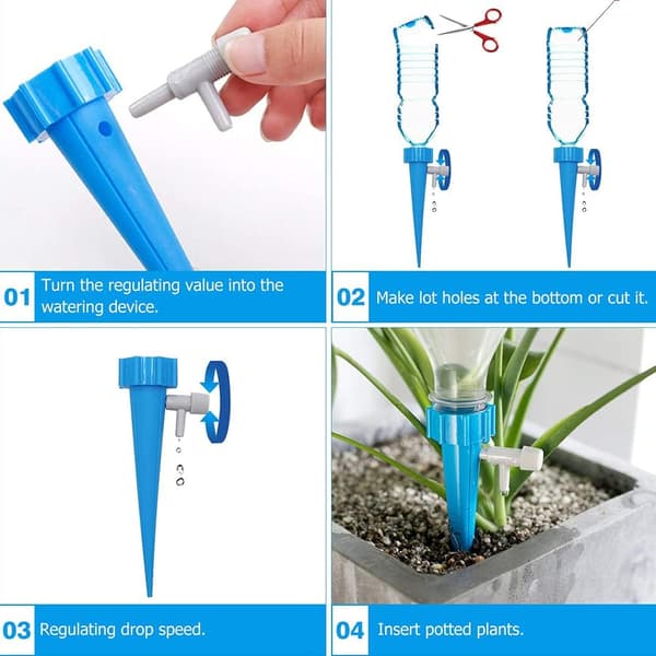 40-pack Droppflaska Automatisk Droppflaska med Ventil för Trädgård