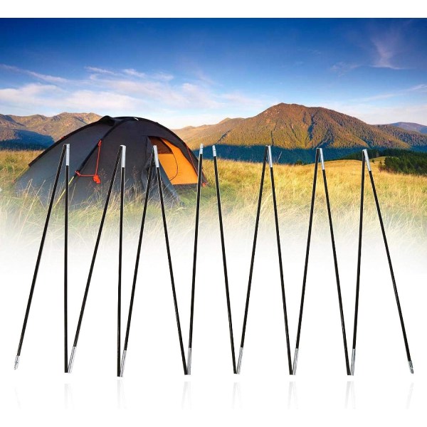 Tältstång 2 Set 7 Sektioner Glasfiberstångssats Utomhus Camping T