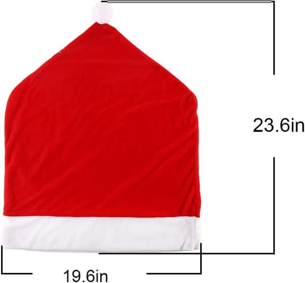 6 st julstolsöverdrag, tomteluva överdrag julstol