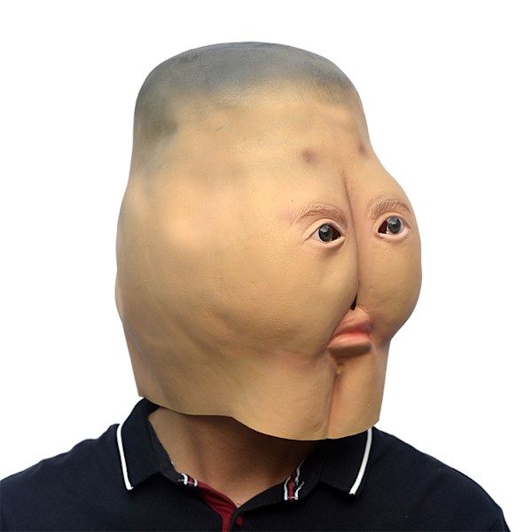 Latexmask rolig rumpa rekvisita Maskerad dansbar rekvisita (en storlek)