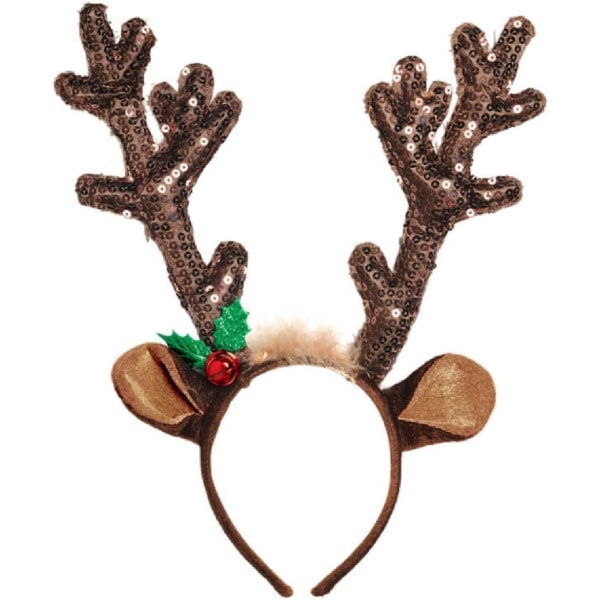 Reindeer Antlers Sequined Headband | 15" x 14" | 1 Pc