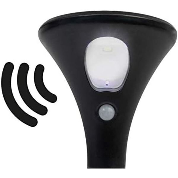 Sett med 2 2-i-1 LED-solcellelamper med bevegelsessensor