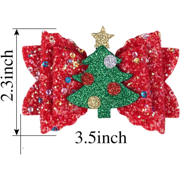 4 kpl Jouluhiuspinnejä Tytöille, Glitter-Joulupukkihiuspinnit Jouluhiuslisävarusteet Vauvan Hiuslisävarusteet