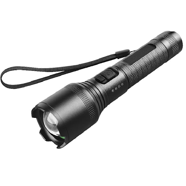 Multifunktionel lommelygte i aluminium med hvid laser, TypeC genopladelig