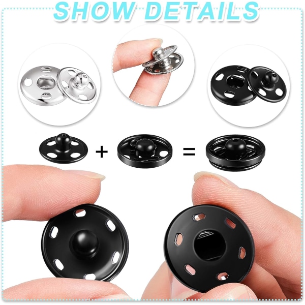 12Sets Sewing Snap Fasteners Sewing Snap Fasteners DIY Snap C DXGHC